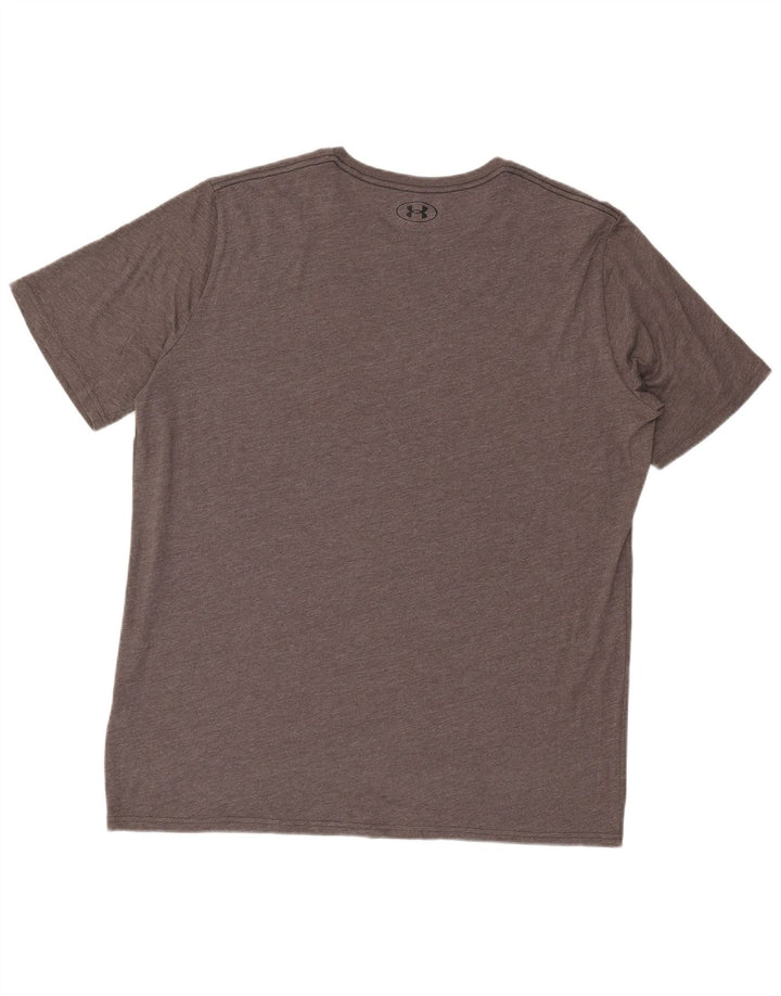 Under Armour Herre Grafisk T-Shirt Top 2XL Grå Bomuld