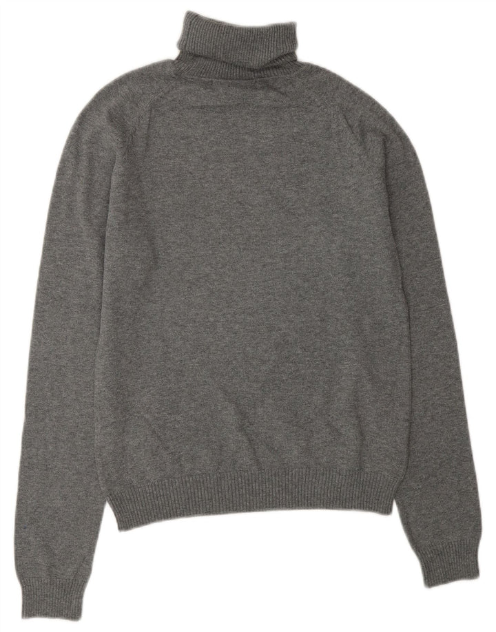 Zara Dame Rullehals Sweater UK 14 Medium Grå Bomuld