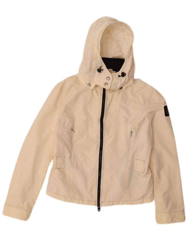 Refrigiwear Dame Regnjakke med hætte UK 14 Large Off White Polyamid