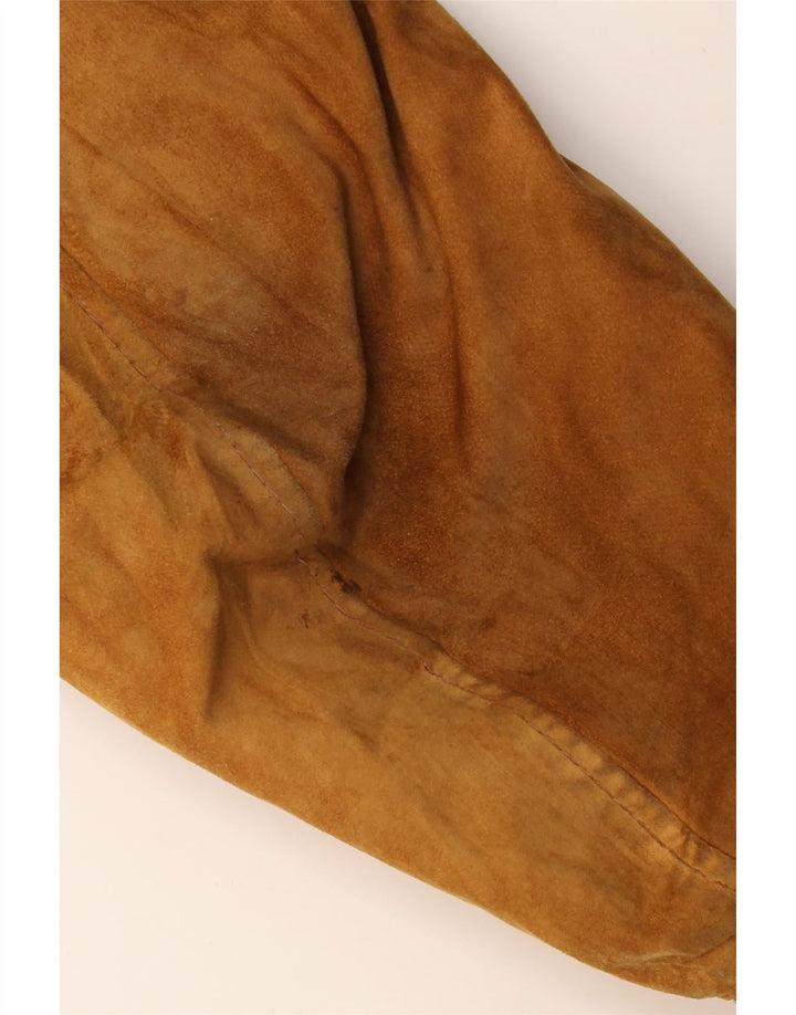 VINTAGE Bomberjakke i ruskind til mænd UK 38 Medium Beige