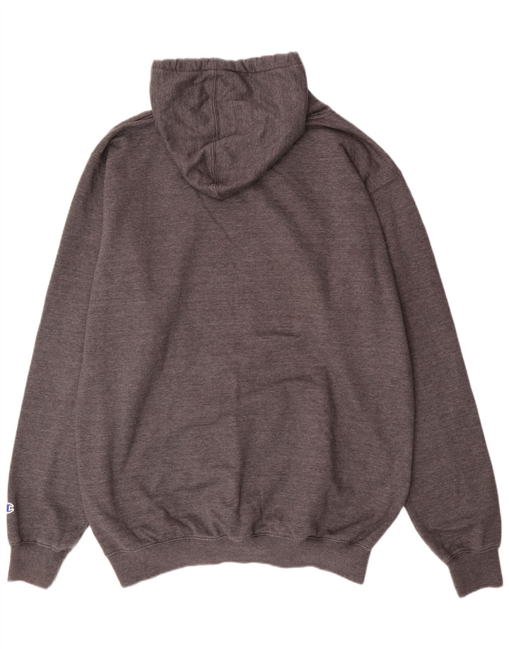 CHAMPION Mens Tall Hoodie Jumper 2XL Grey Cotton