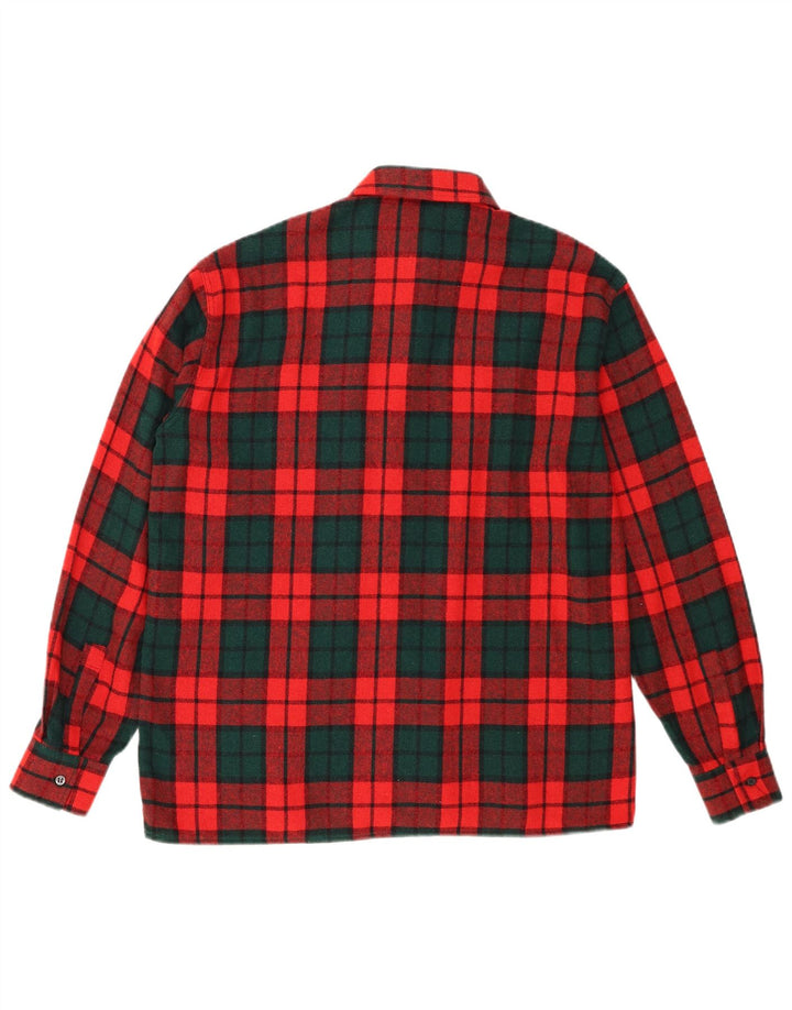 Agatex herre flannel skjorte str. 39 Medium rød ternet akryl