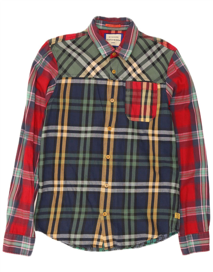 Scotch & Soda herre flannelskjorte Medium flerfarvet ternet bomuld