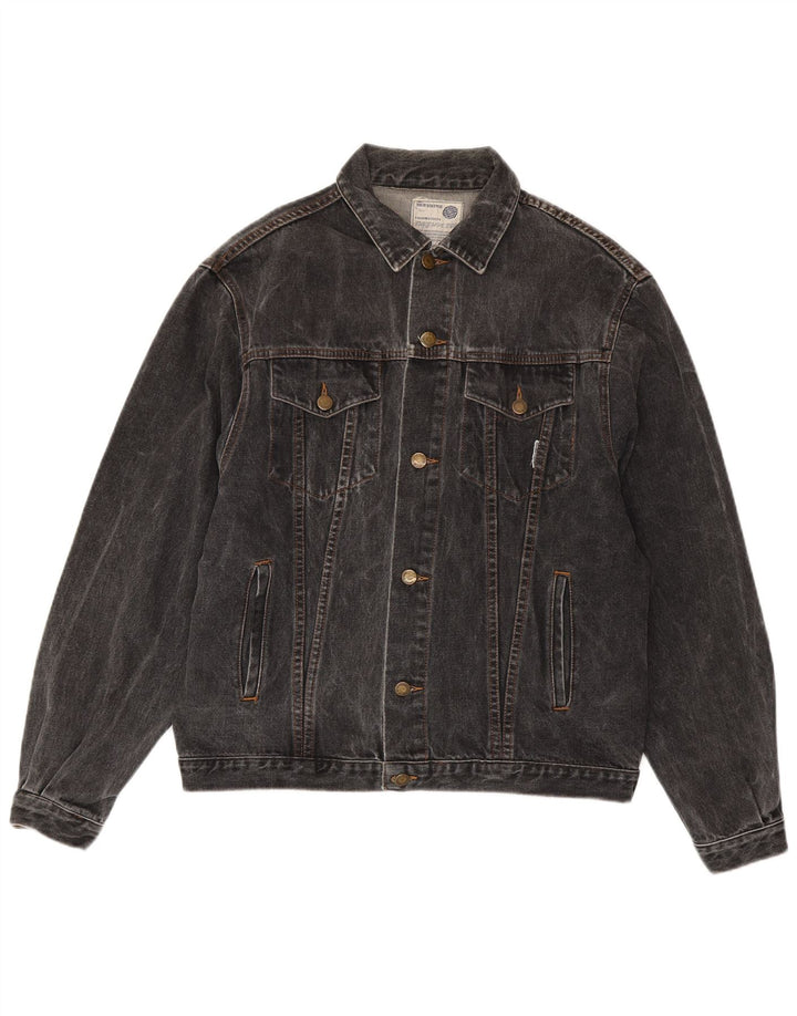 VINTAGE Denimjakke til mænd UK 38 Mellemgrå bomuld