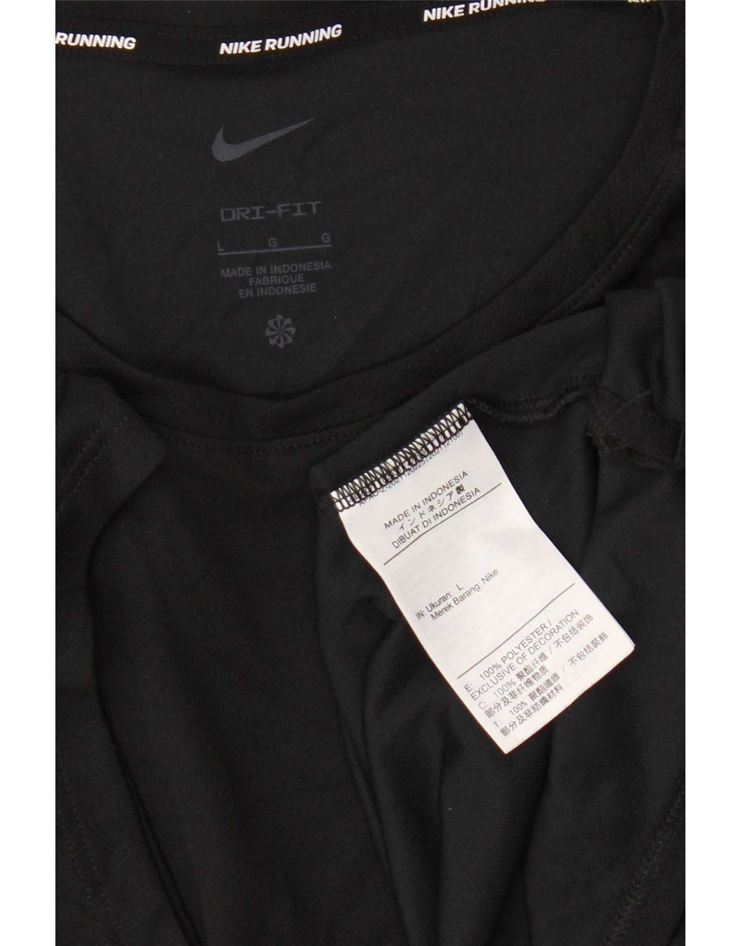 Nike Herre Dri Fit T-shirt Top Stor sort polyester