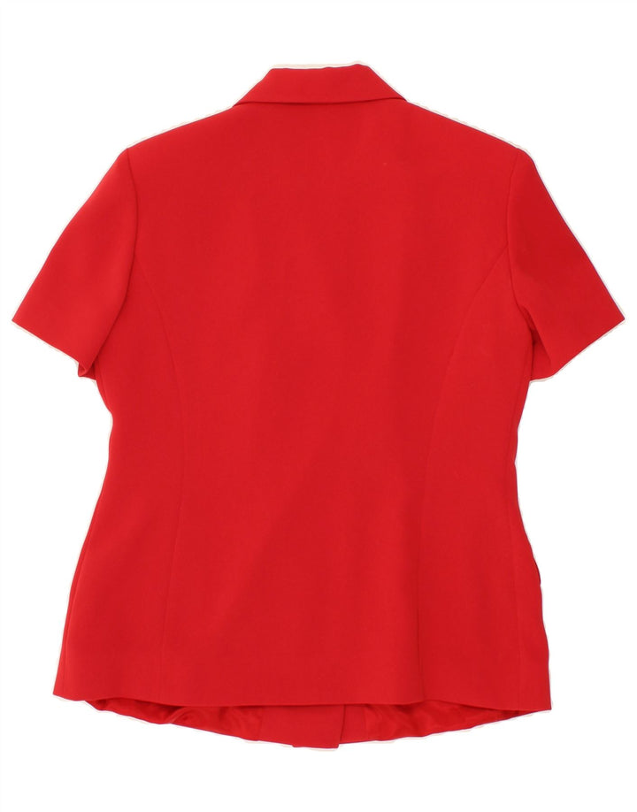 DREAM Womens Short Sleeve Double Breasted Blazer Jacket UK 12 Medium  Red Vintage Dream and Second-Hand Dream from Messina Hembry 