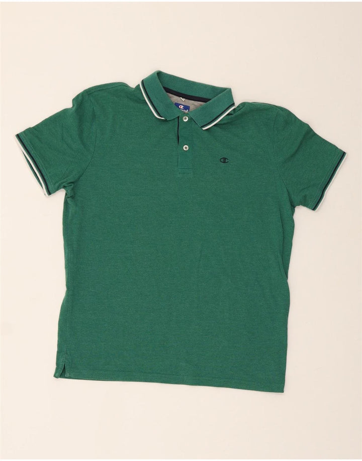 CHAMPION Mens Polo Shirt Medium Green Vintage Champion and Second-Hand Champion from Messina Hembry 