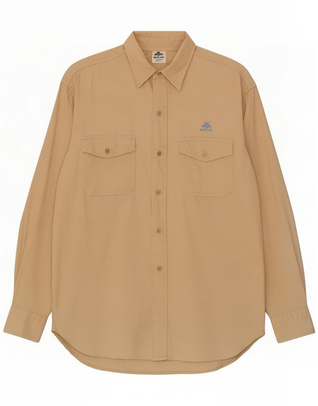 Replay Herreskjorte XL Beige Bomuld