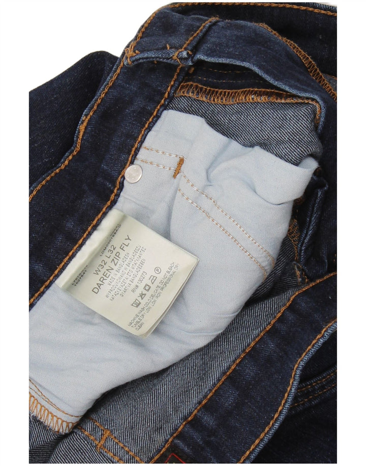 LEE Mens Daren Zip Fly Straight Jeans W32 L32 Marineblå Bomuld