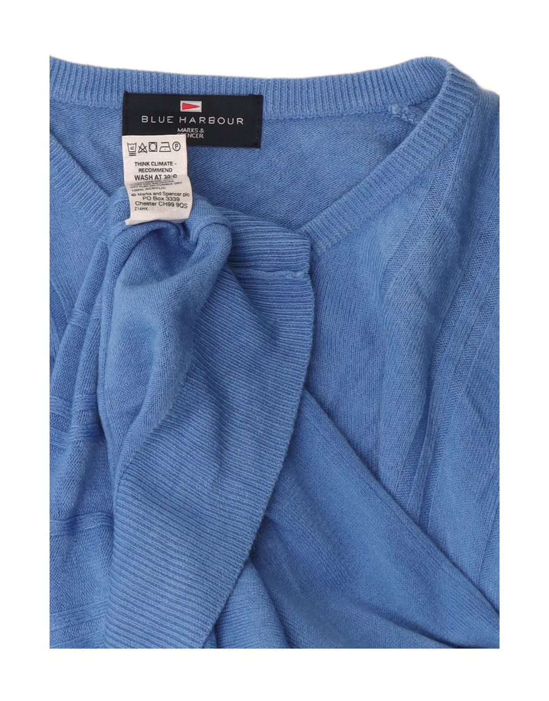 Marks & Spencer Dame Blue Harbor V-hals sweater UK 10 Small