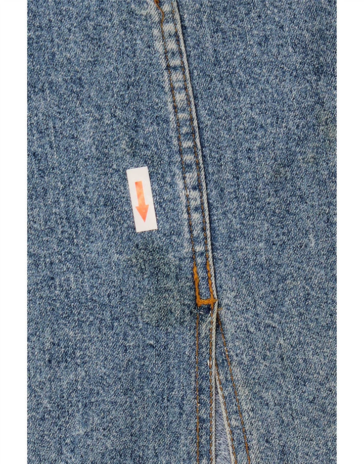 Vintage Dame Denim Nederdel IT 46 Stor W34 Blå Bomuld