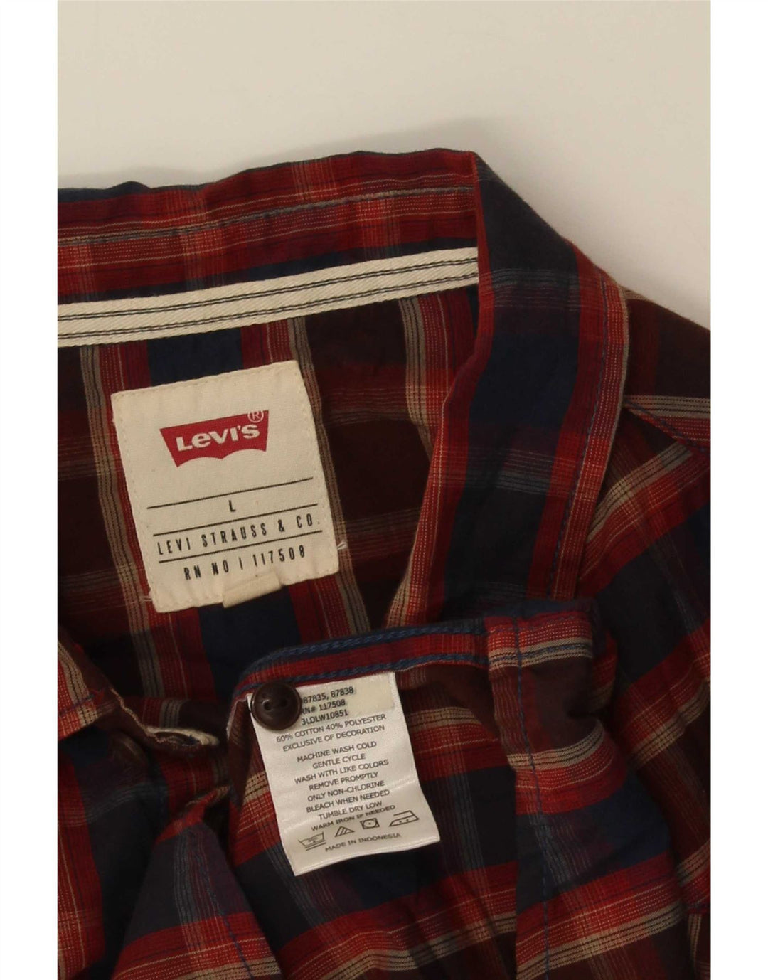 Levi's Herreskjorte Stor flerfarvet ternet bomuld