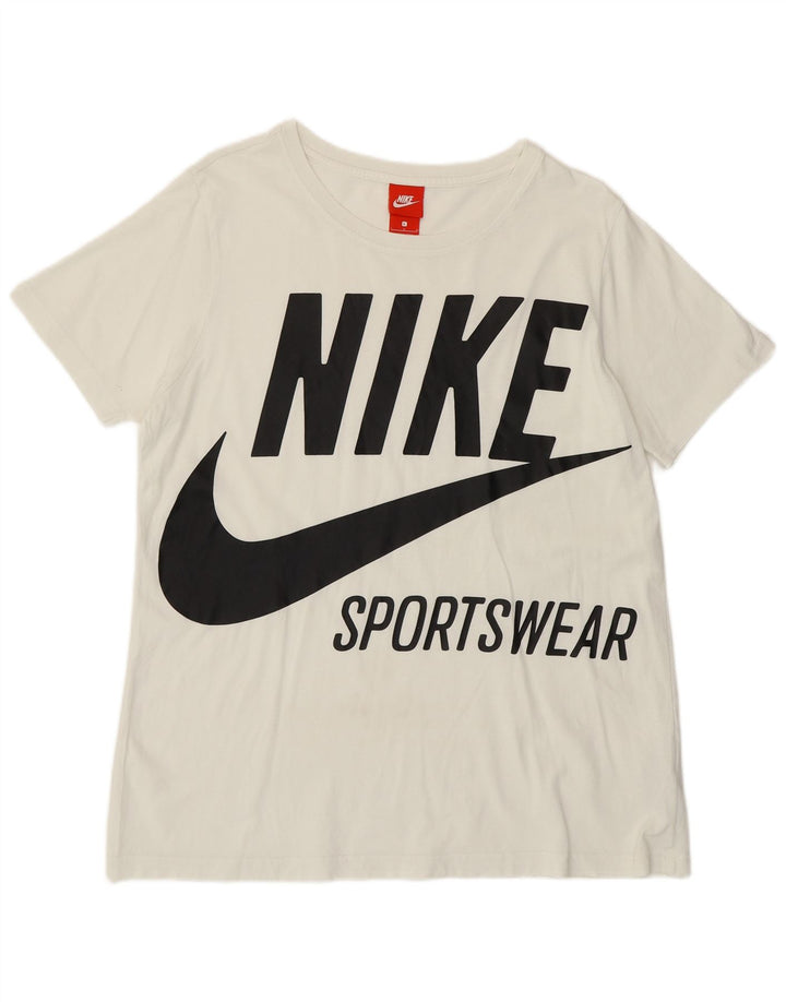 Nike grafisk T-shirt top til kvinder DK 16 Stor off white bomuld