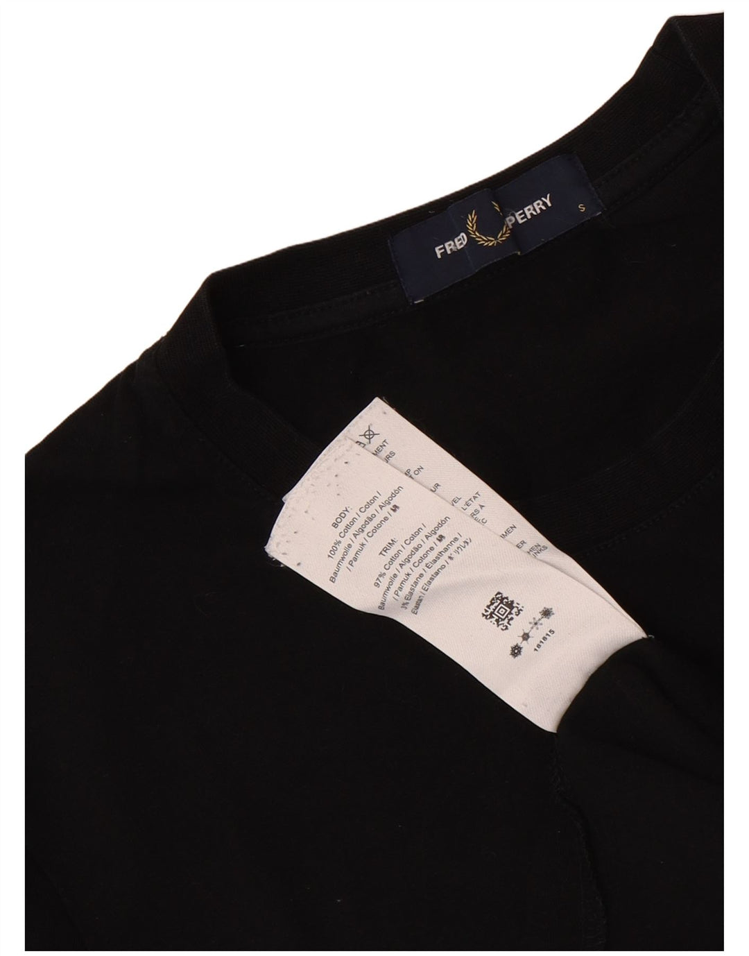 Fred Perry Herre grafisk T-shirt top lille sort bomuld