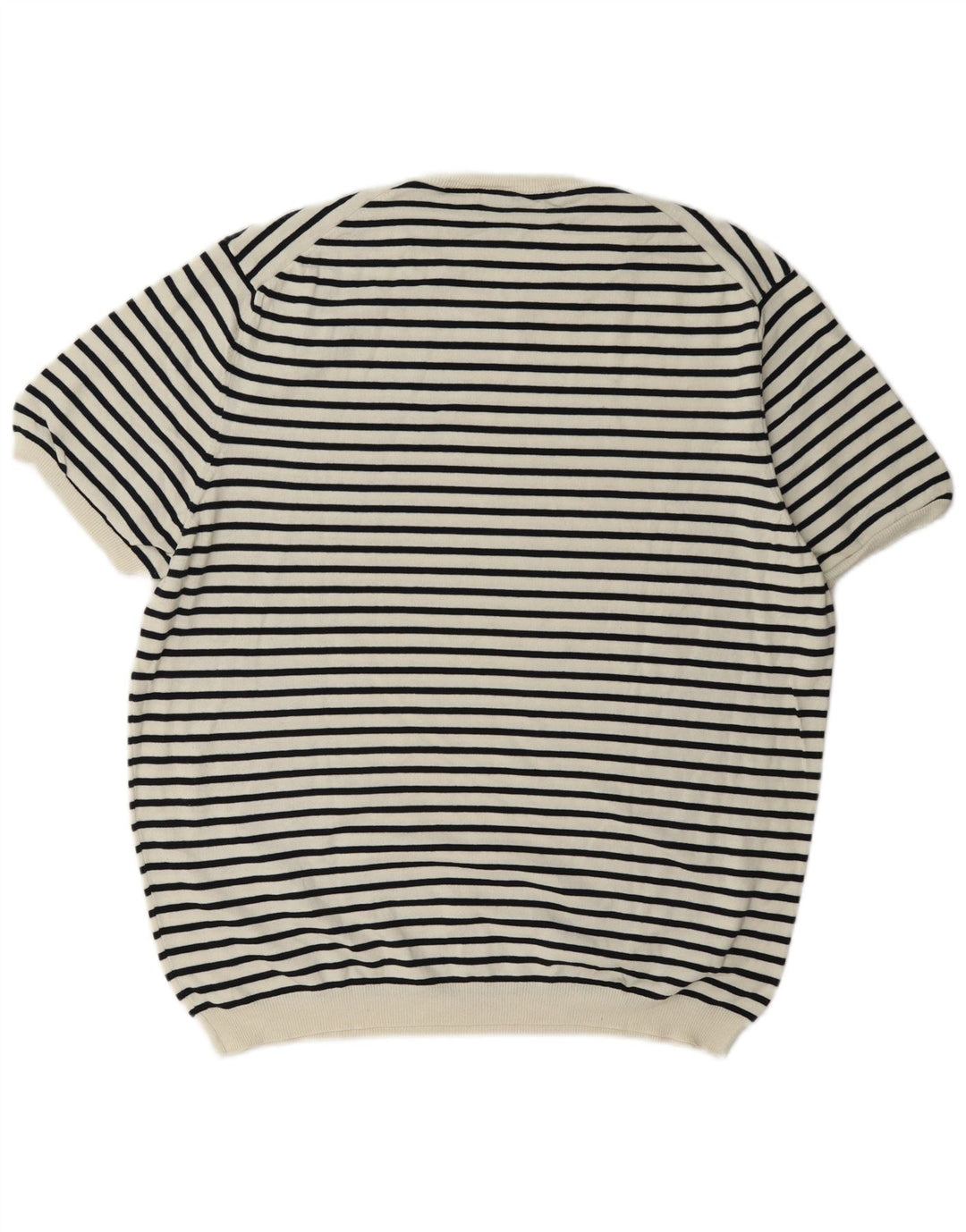 Zara Regular T-Shirt Top UK 18 XL Hvidstribet