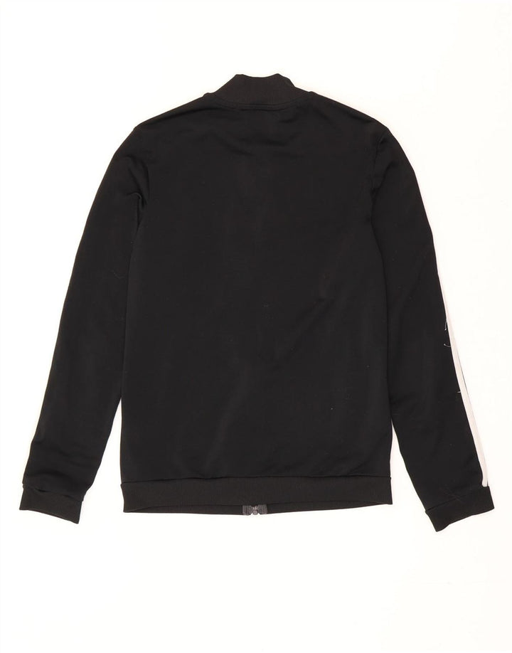 Adidas træningsdragt topjakke til kvinder UK 4/6 XS sort stribet polyester