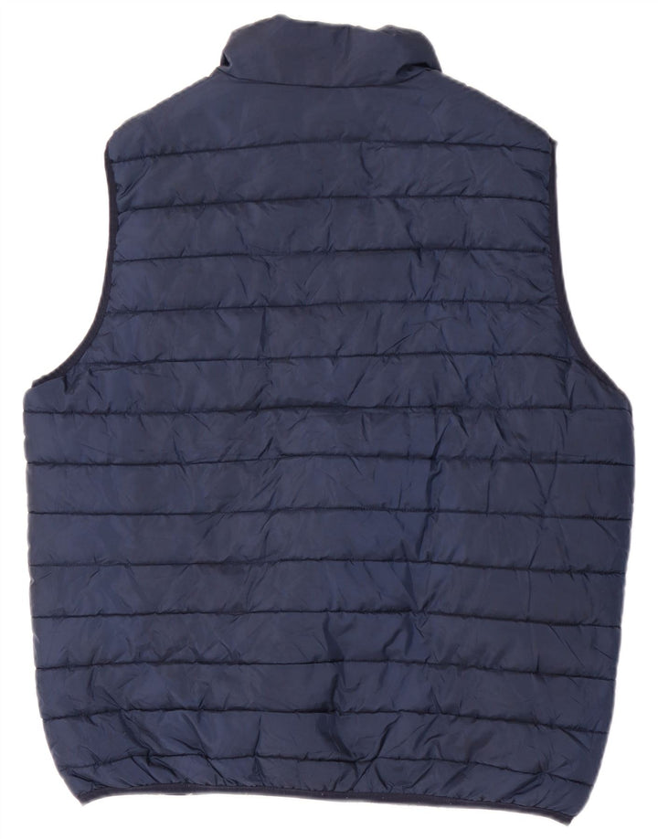 Jack & Jones Polstret Gilet UK 40 Large Navy Blue Polyester