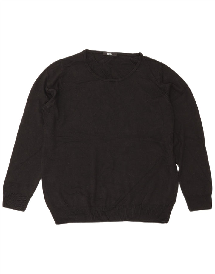 MARKS & SPENCER Dame sweater med rund hals i overstørrelse UK 18 XL Sort