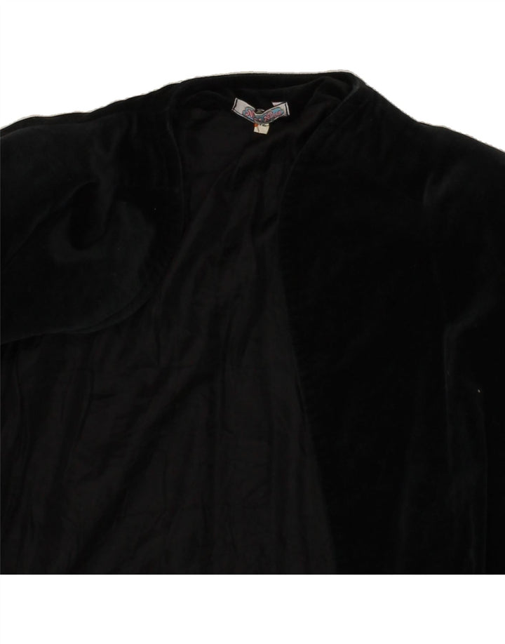 VINTAGE Womens Open Bolero Jacket IT 42 Medium Black Cotton Vintage Vintage and Second-Hand Vintage from Messina Hembry 