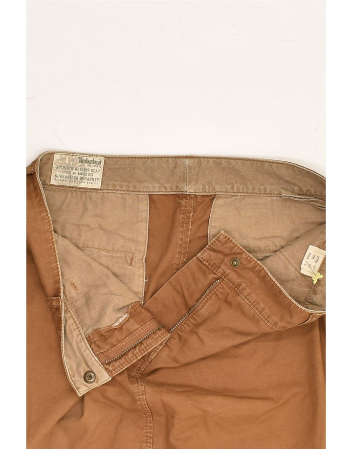 TIMBERLAND Womens Straight Skirt UK 12 Medium W32 Brown Cotton | Vintage Timberland | Thrift | Second-Hand Timberland | Used Clothing | Messina Hembry 