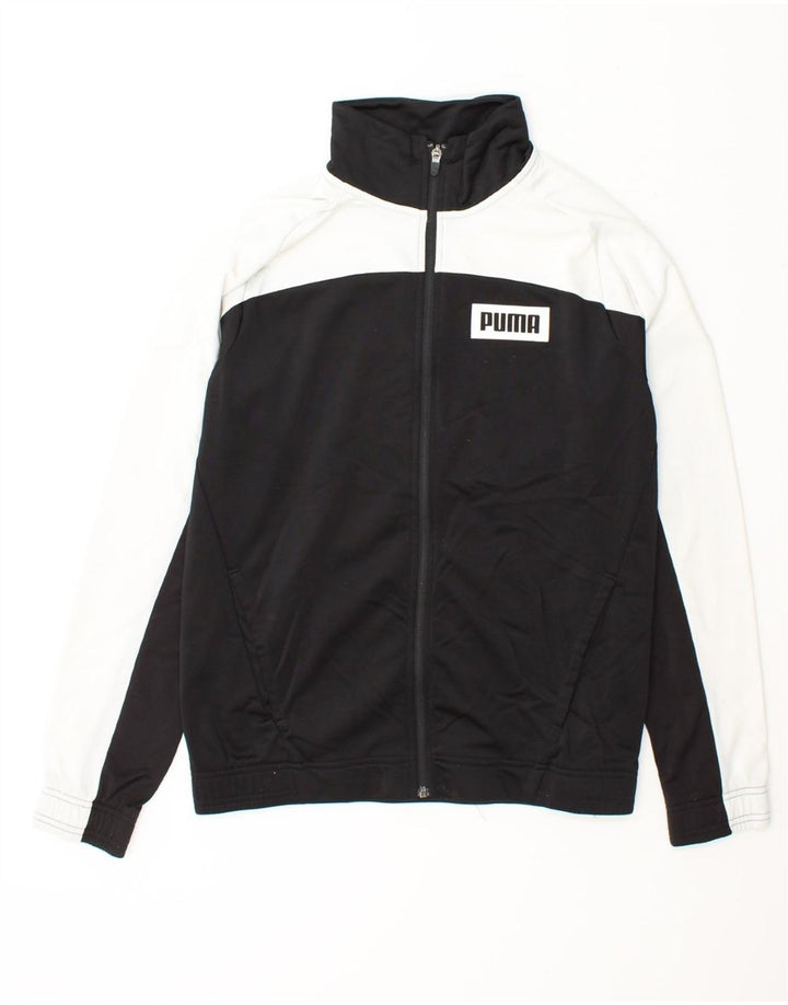 PUMA Mens Tracksuit Top Jacket Small Black Colourblock Polyester Vintage Puma and Second-Hand Puma from Messina Hembry 