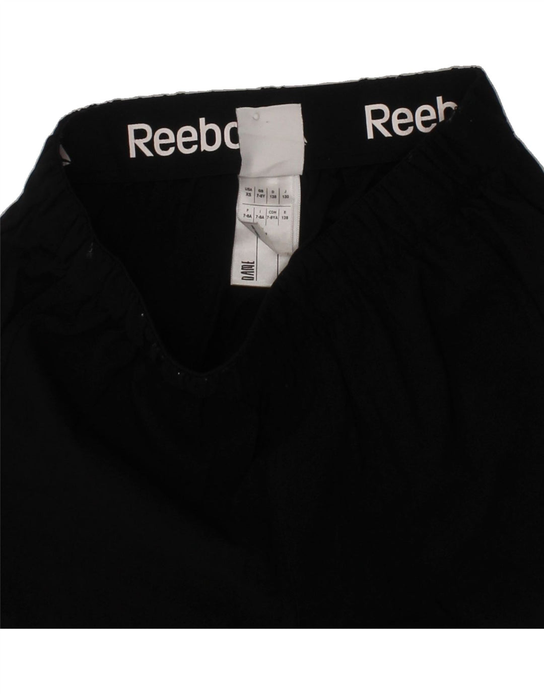 REEBOK Girls Sport Shorts 7-8 Years Black Polyester Vintage Reebok and Second-Hand Reebok from Messina Hembry 