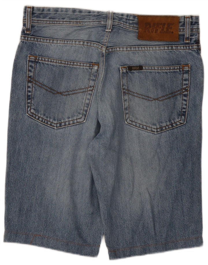 Rifle Herre Denim Shorts W33 Medium Blue Bomuld