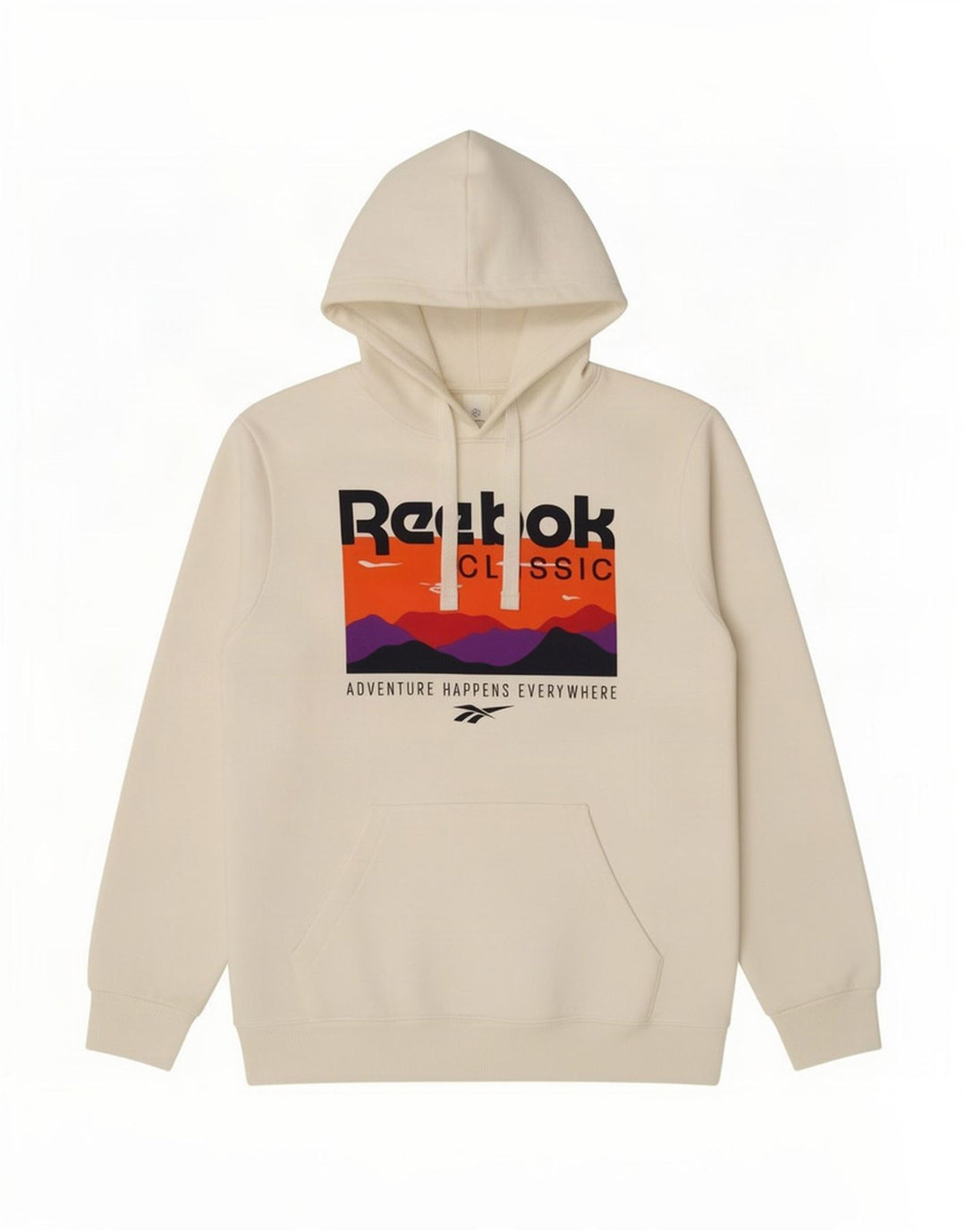 Reebok Grafisk hættetrøje til mænd mellem hvid bomuld