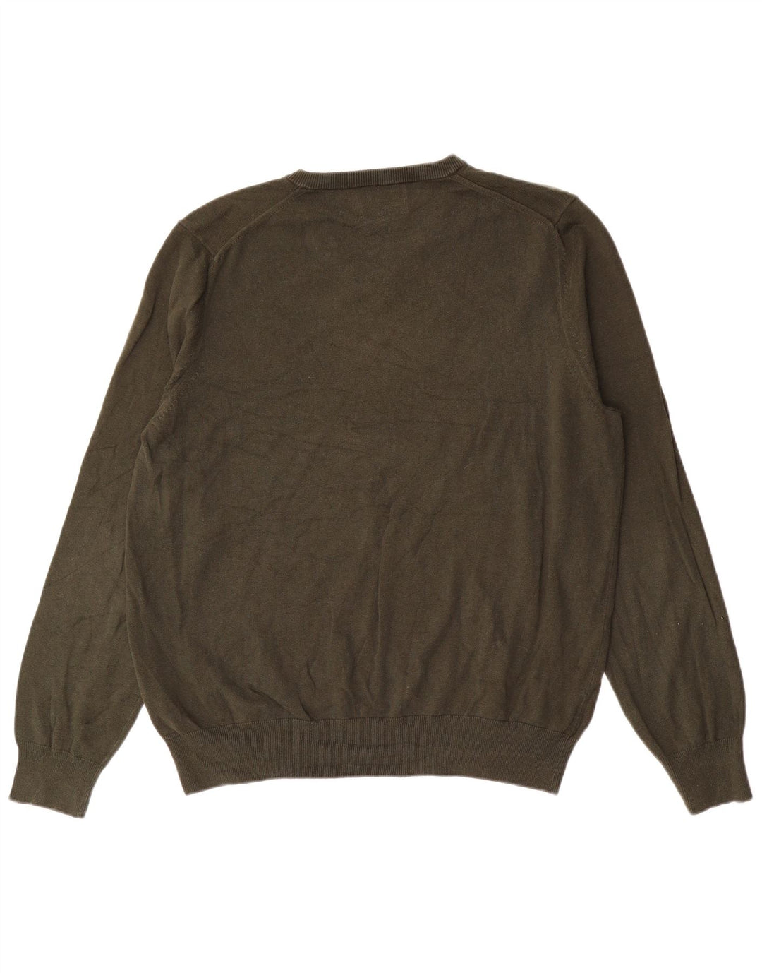 Marks & Spencer Herre V-hals sweater XL Khaki Bomuld