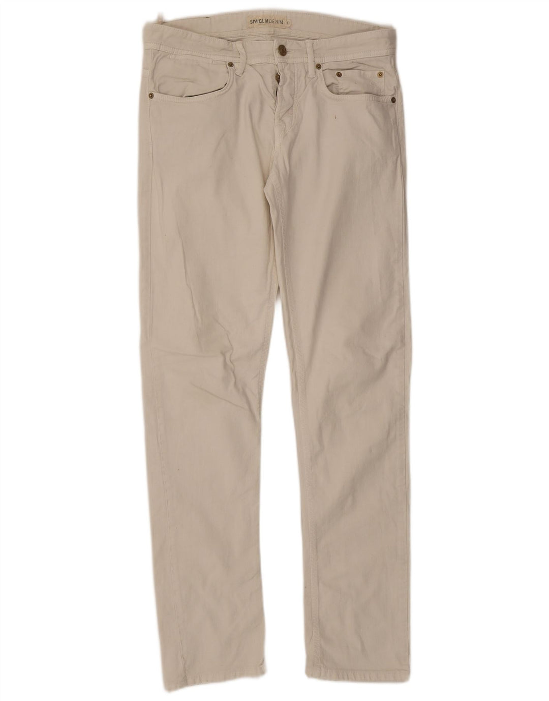 SIVIGLIA Slim Jeans til kvinder W33 L33 Hvid bomuld
