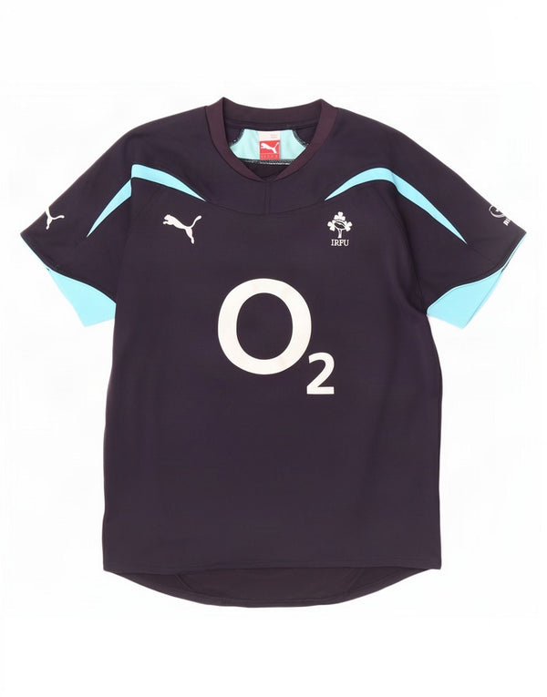 Puma Herre Ireland Grafisk T-Shirt Top XL Navy Blue Colourblock
