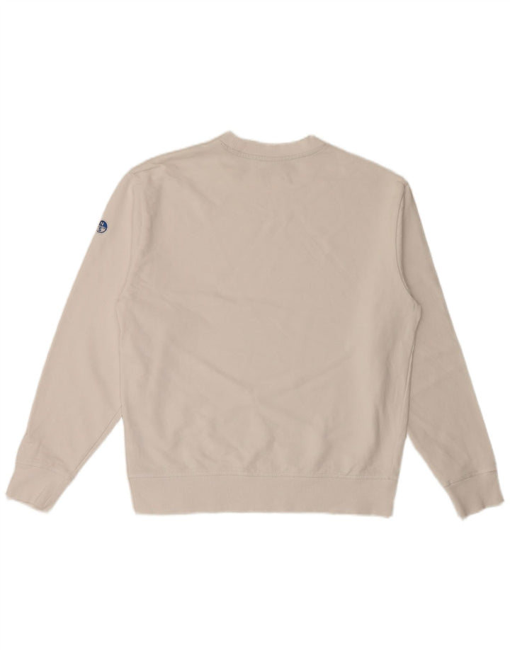 North Sails Herre Grafisk Sweatshirt Jumper Lille Hvid Bomuld