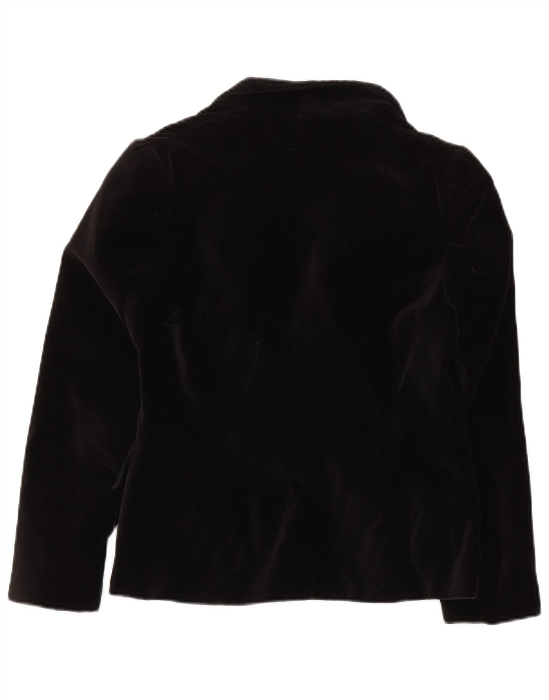 Vintage Dame 1 Knap Velvet Blazer Jacket UK 10 Small Black Bomuld