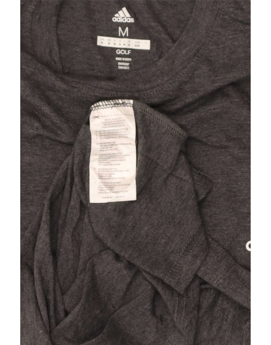 Adidas Golf T-Shirt Top Medium Grey Flecked Polyester