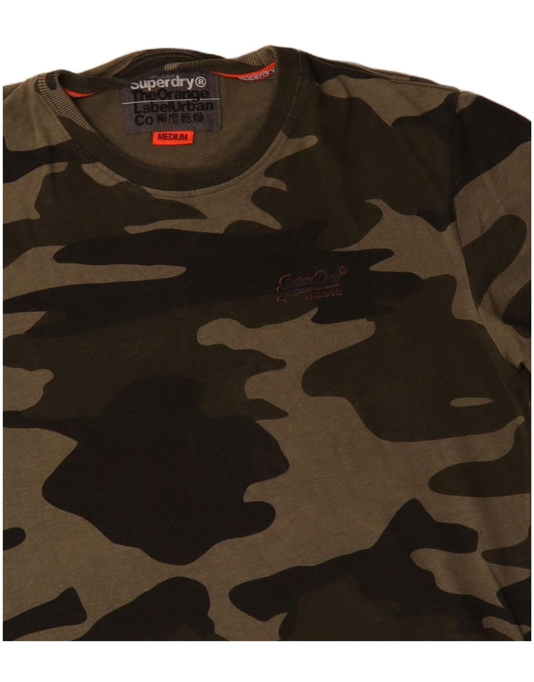 Superdry Herre T-shirt Top Medium Khaki Camouflage Bomuld