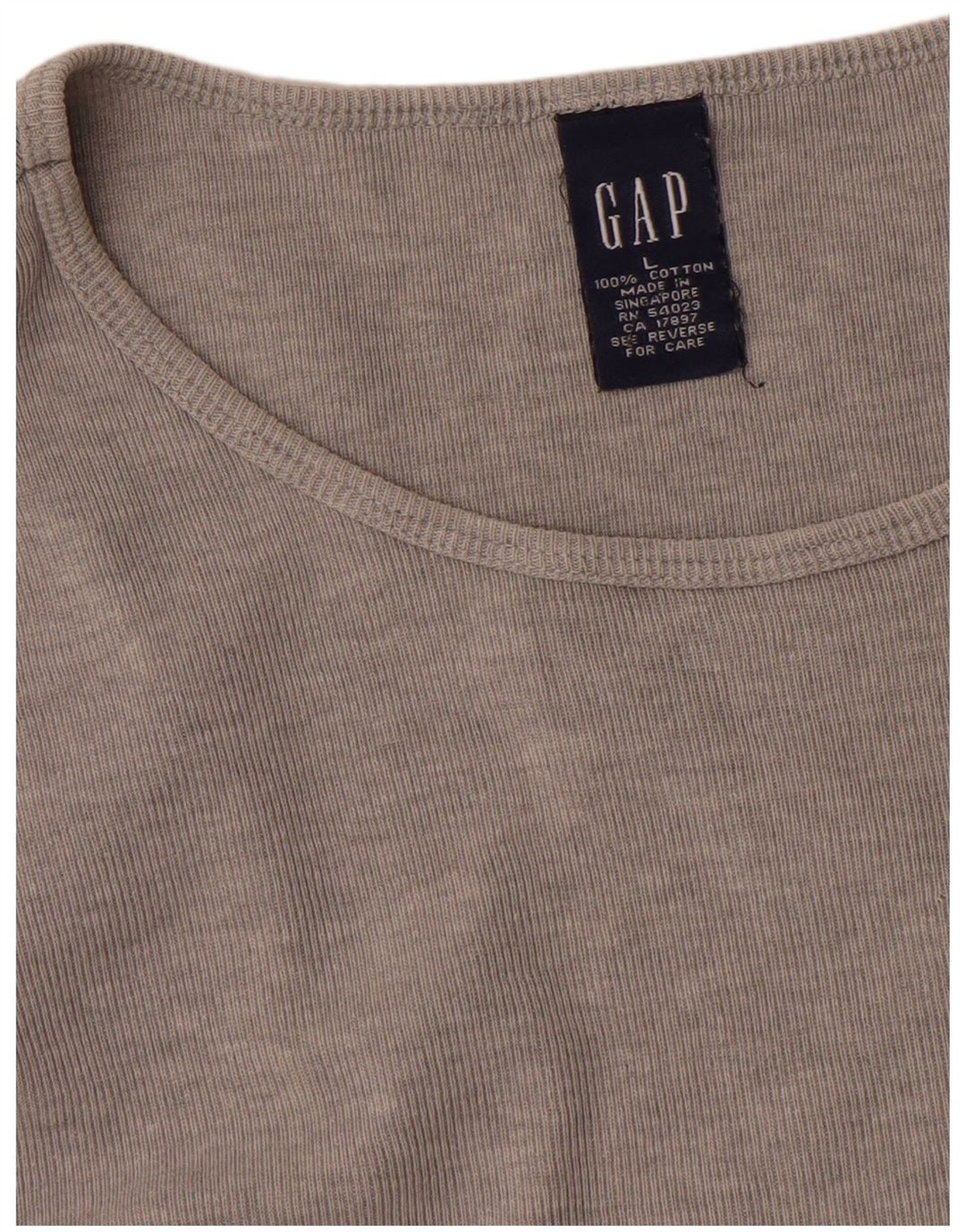 Gap Dame T-Shirt Top UK 16 Stor Grå Bomuld