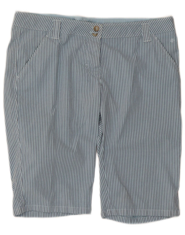 Belfe & Herre Chino Shorts UK 12 Medium W34 Blå Stribet Bomuld