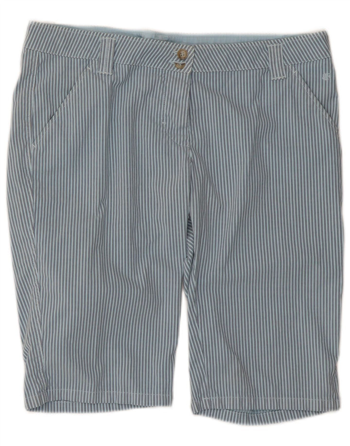 Belfe & Herre Chino Shorts UK 12 Medium W34 Blå Stribet Bomuld