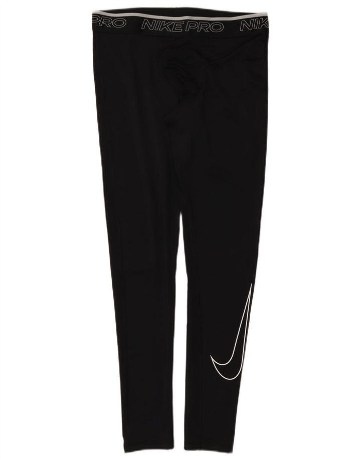 Nike Herre Dri Fit grafiske leggings store sorte polyester