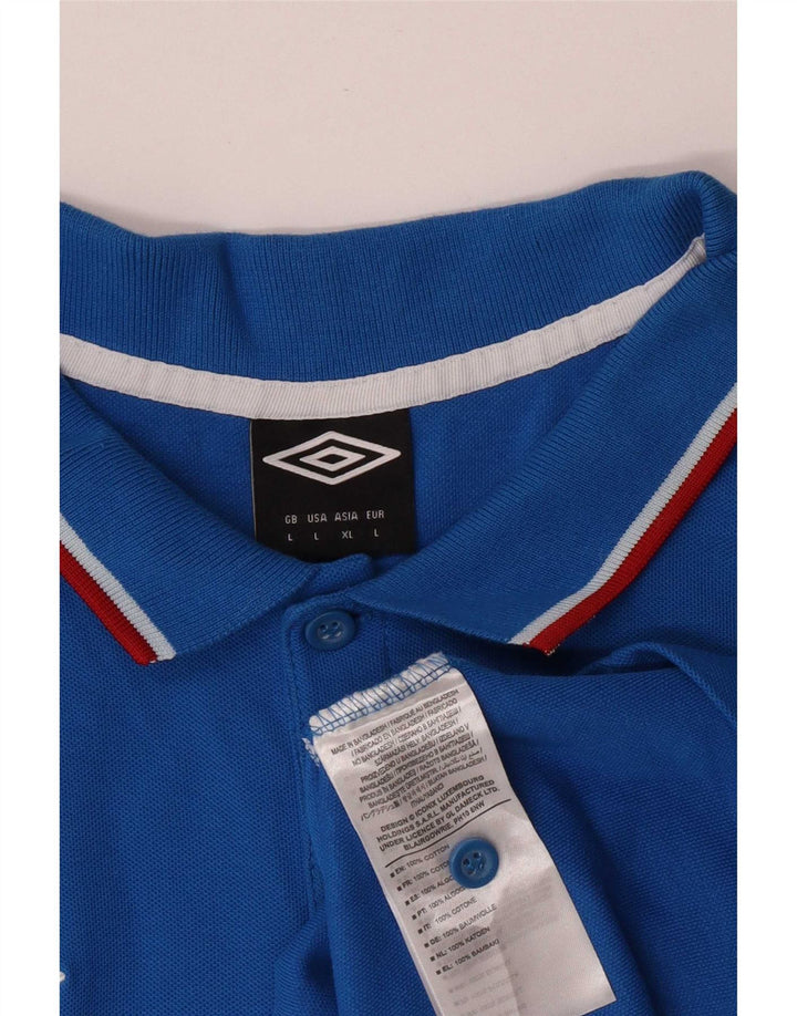 Umbro Herre Kortærmet Polo Shirt Stor Blå Bomuld