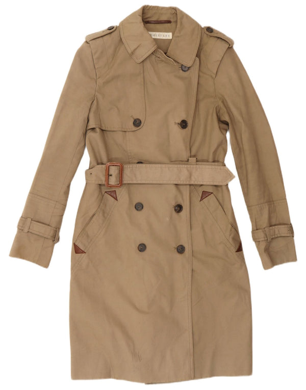 Whistles Dame Trench Coat UK 6 XS Beige Bomuld