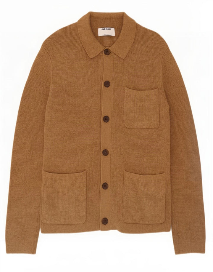 Old Navy Herre cardigan sweater lille brun bomuld