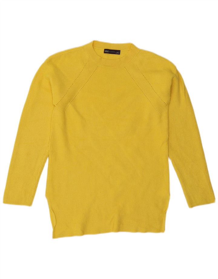 Marks & Spencer Dame sweater med rund hals DK 10 Lille Gul