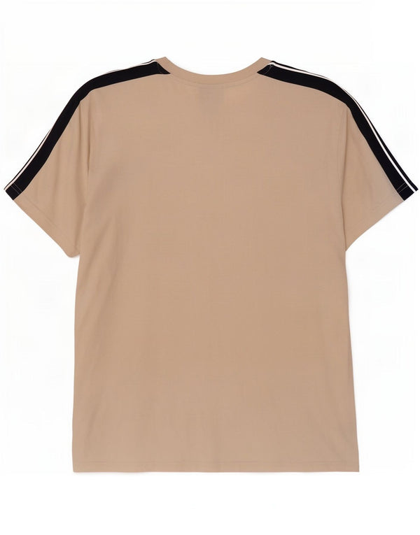 Ellesse Herre T-Shirt Top 2XL Off White Colourblock Bomuld