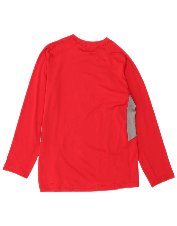 Nike Dame Dri Fit Grafisk Top Langærmet UK 16 Stor Rød Polyester
