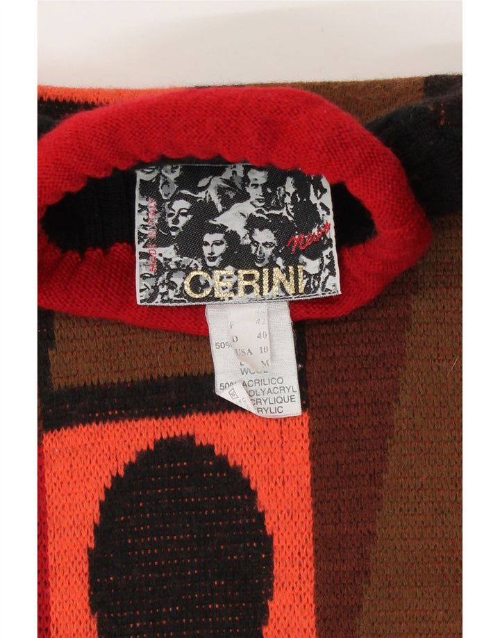 Ernestina Cerini Dame Roll Neck Jumper Sweater IT 42 Medium Flerfarvet
