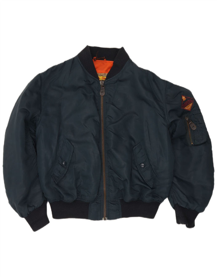 Carrera Herre Flight Aviator Jacket UK 38 Medium Navy Blue Polyamid