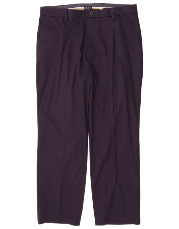 DOCKERS Herre Straight Classic Fit Chinobukser W36 L30 Marineblå Bomuld