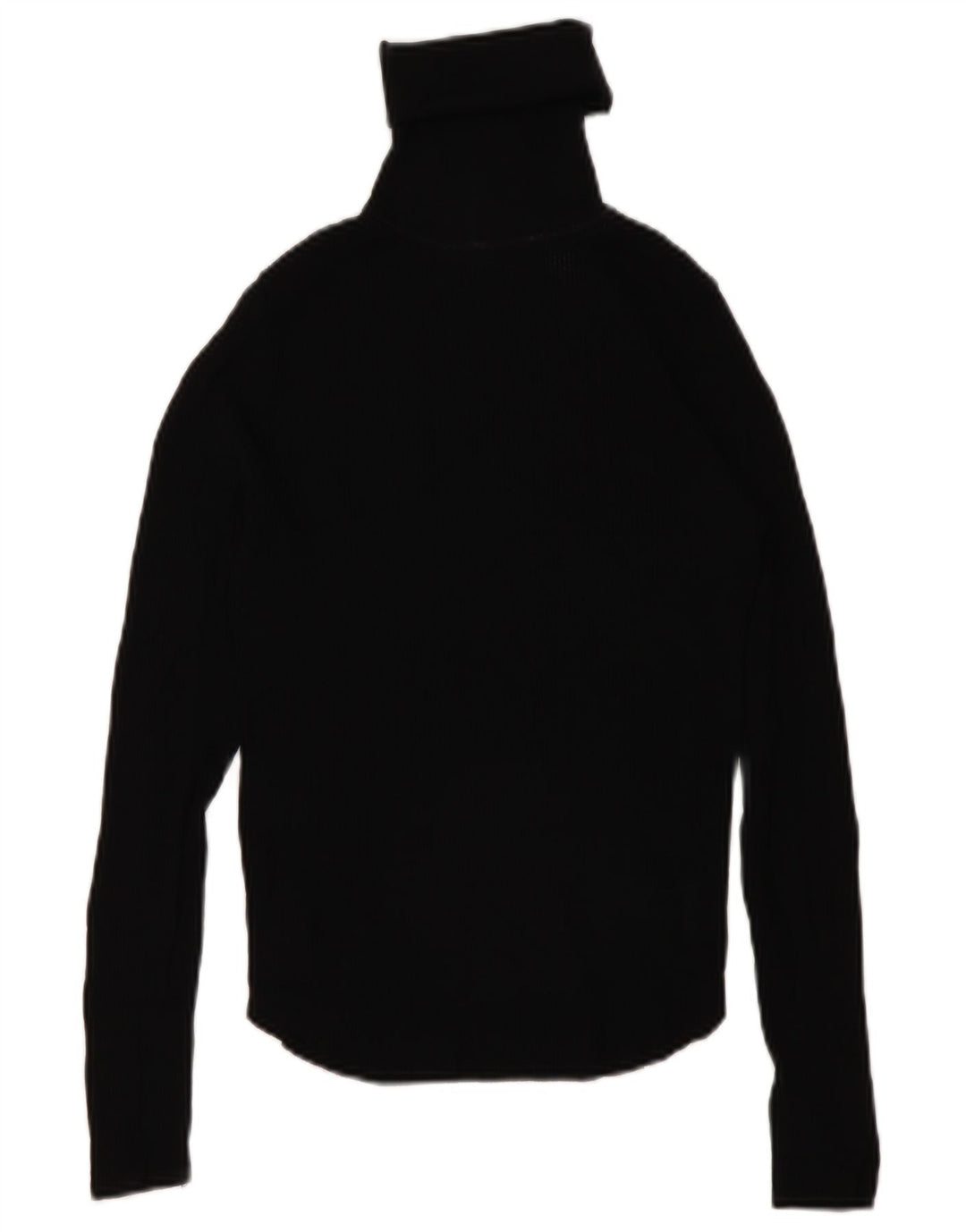 Zara Dame Rullehals Sweater UK 8 Small Black Viscose