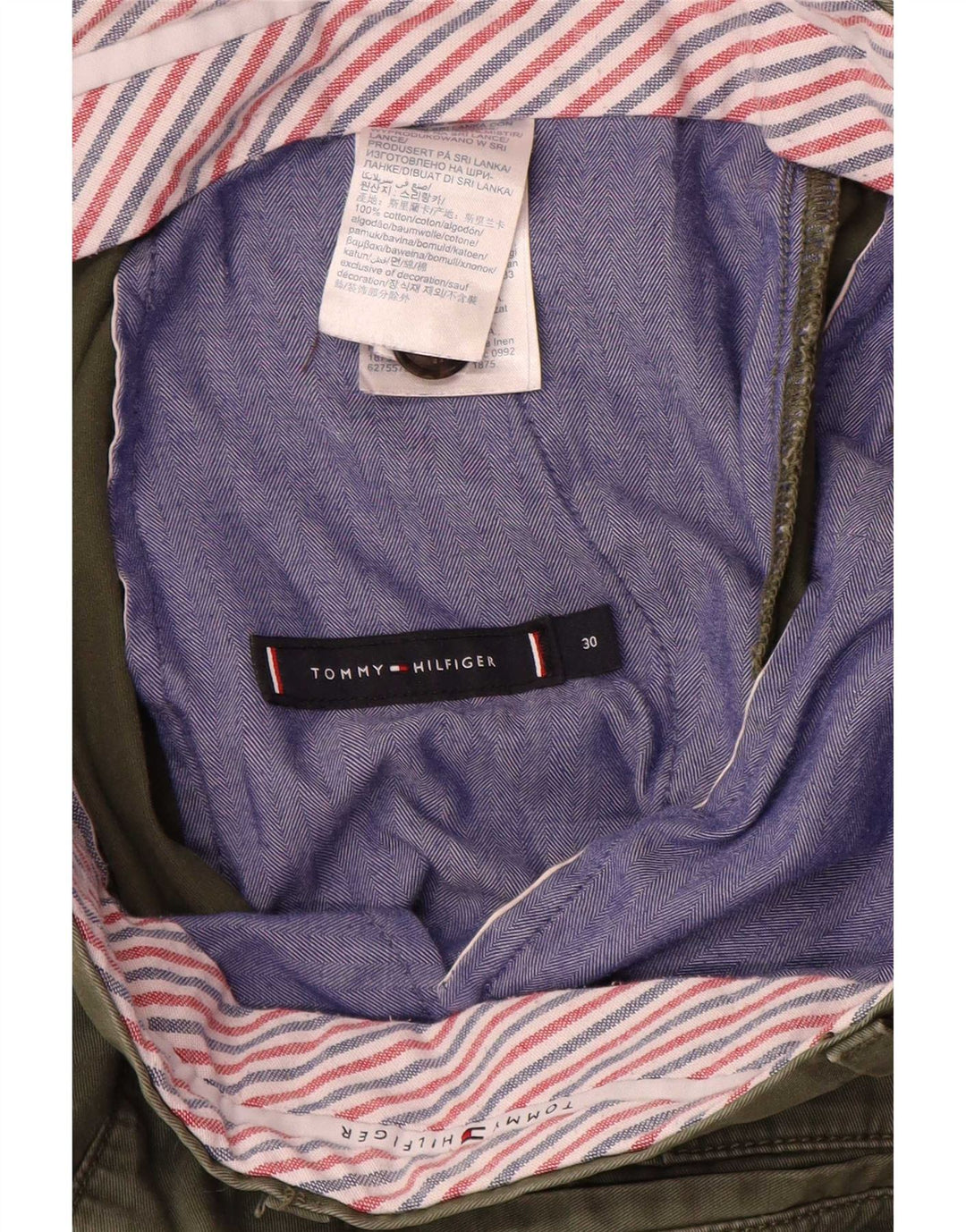 Tommy Hilfiger Herre Chino Shorts W30 Medium Khaki Bomuld